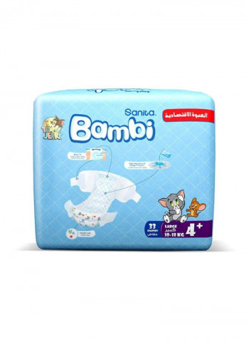 Baby Diapers Value Pack Size 4+, Large Plus, 10-18 Kg, 33 Count