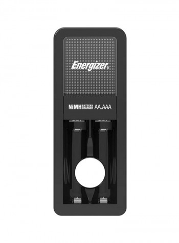ACCU Rechargeable Mini Charger With Batteries Black/Silver