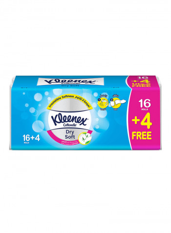 2 Ply Bath Tissue Dry Soft, 200 Sheets, Pack Of 20 Rolls