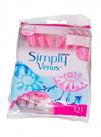 Gillette Simply 3 Women's Disposable Razor 8+4 Count