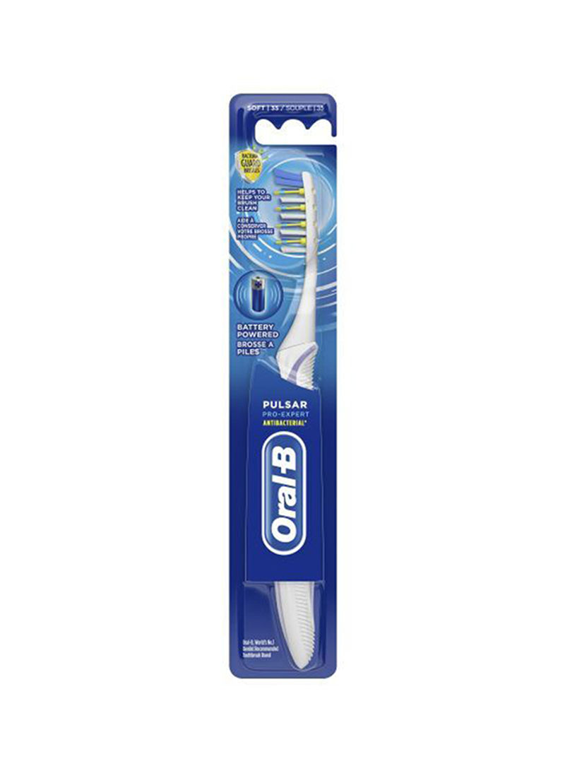 Pulsar Pro-Expert Antibacterial Soft Toothbrush White