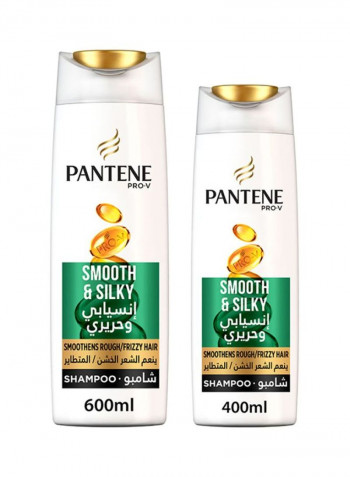 شامبو لشعر ناعم وحريري من عبوتين 600 ml, 400مل