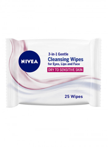 25-Piece 3-In-1 Cleansing Wipes