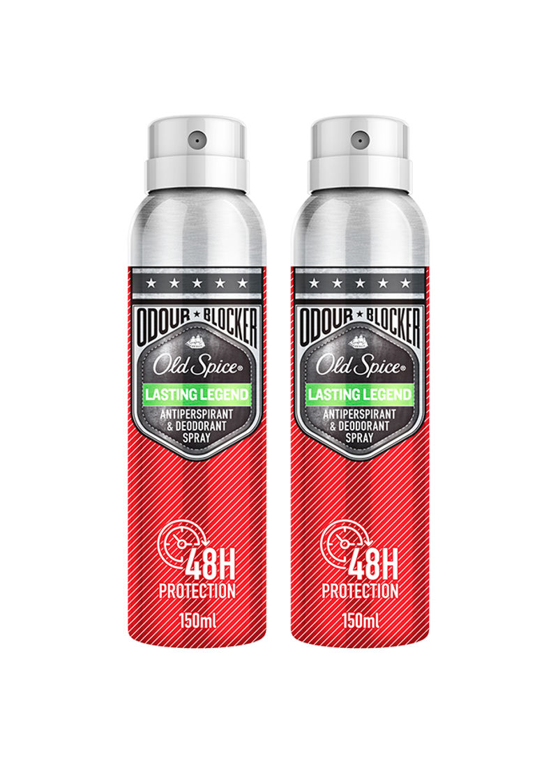 Lasting Legend Antiperspirant And Deodorant Spray 150ml + 150ml Pack of 2