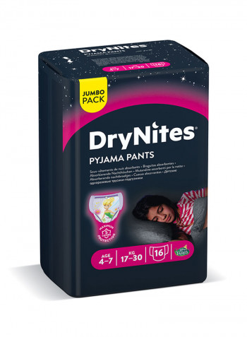 Pyjama Pants, Age 4-7 Years, Girl, 17-30 Kg, 16 Bed Wetting Pants