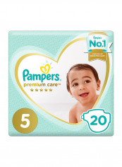 Premium Care Diapers, Size 5, 11-16 kg, Mid Pack, 20 Count