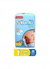 Baby Diapers Value Pack Size 1, New Born, 2-4 Kg, 48 Count