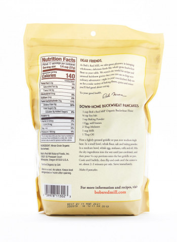 Organic Buckwheat Flour 22ounce