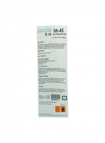 Bh-45 Alcotek Plus All surface Instant Sanitizer Blue 1L