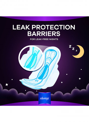 Always Clean And Dry Maxi Thick, Night Sanitary Pads With Wings, 48 Pads