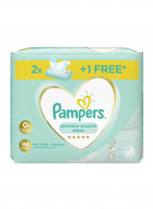 Sensitive Protect Baby Wipes, 2+1, 168 Count
