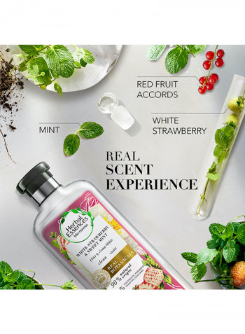 2-Piece White Strawberry And Sweet Mint Renew Natural Shampoo, Conditioner 400ml + 400ml