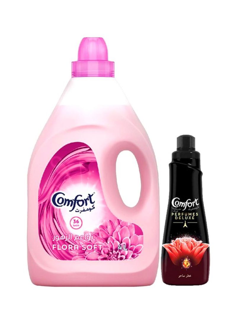 2-Piece Flora Soft Softener With Perfumes Deluxe Softener Flora Soft 6, Perfumes Deluxe 650 (ml)L
