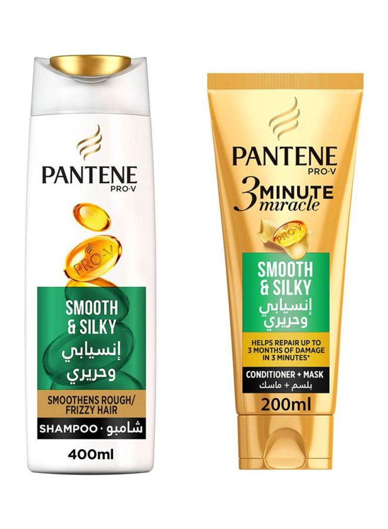 2-Piece Miracle Smooth And Silky Set Shampoo (400), Conditioner(200)ml