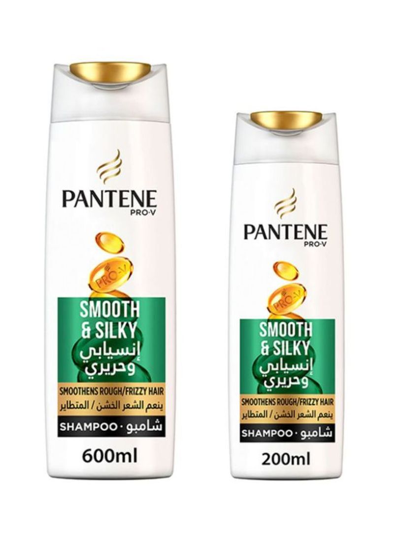 Pack of 2 Pro-V Smooth And Silky Shampoo 600/200ml