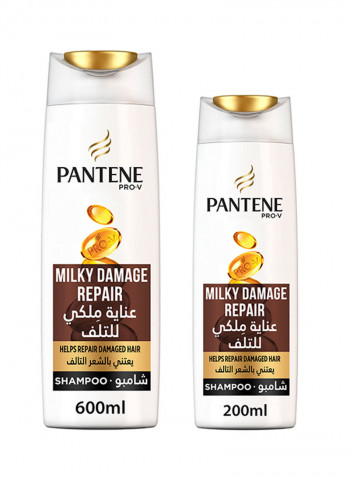 Pro-V Milky Damage Repair Shampoo Pack 600 ml + 200 ml Free 800ml