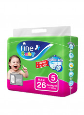 Baby Diapers, DoubleLock Technology , Size 5, Maxi 11–18kg, Economy Pack. 26 Diaper Count