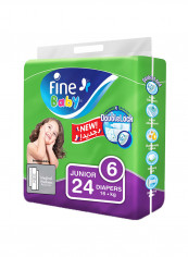 Baby Diapers, DoubleLock Technology , Size 6, Junior 16kg +, Economy Pack. 24 Diaper Count