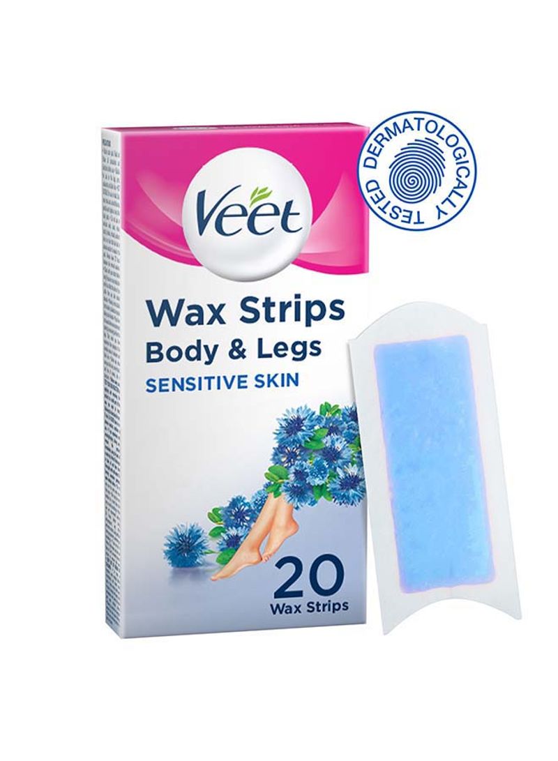 Hair Removal Cold Wax Strips Sensitive Skin - Pack Of 20