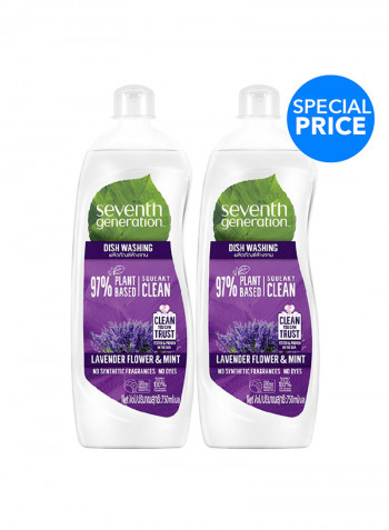 Plant-Based Dishwashing Liquid Lavender And Mint Pack Of 2 2 x 750ml