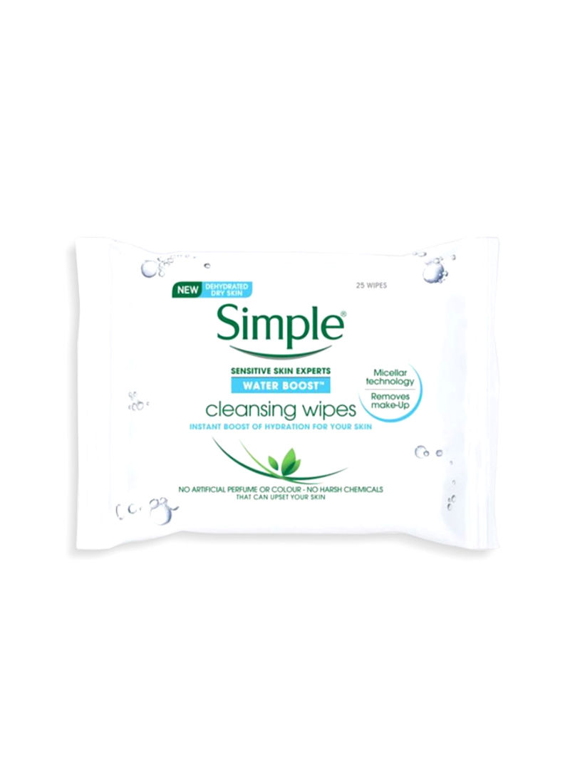 25-Piece Water Boost Hydrating Cleansing Wipes