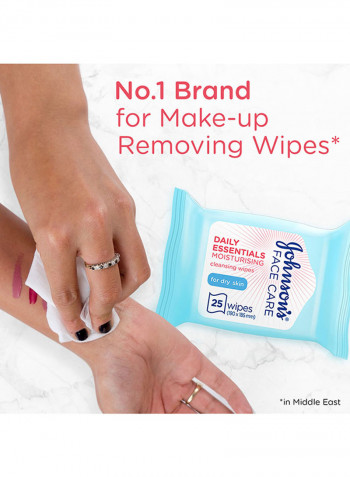 Facial Wipes Pack of 2 White