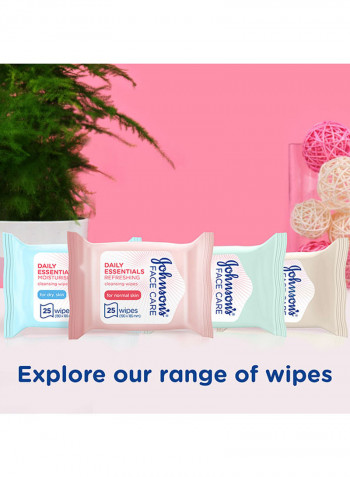 Facial Wipes Pack of 2 White