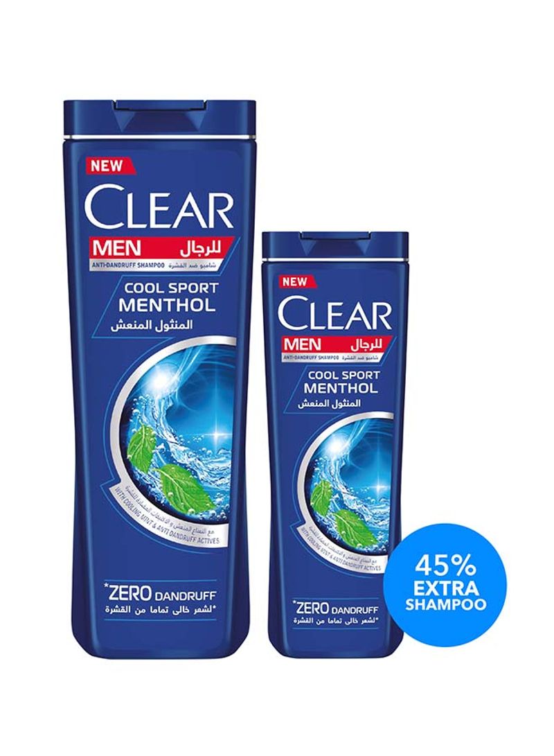 Men's Anti-Dandruff Shampoo Cool Sport Menthol Shampoo, 400ml + 200ml