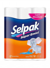 Super Absorbent Kitchen Paper Towel 80 Sheets x 3ply, Pack of 12 rolls