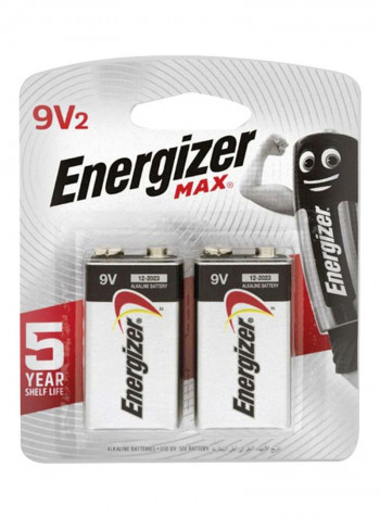 2-Piece Max Long Lasting Power Batteries White/Black