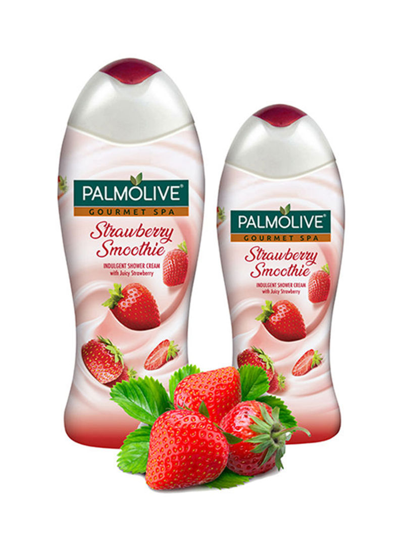 Pack Of 2 Gourmet Spa Strawberry Smoothie Shower Cream 750ml