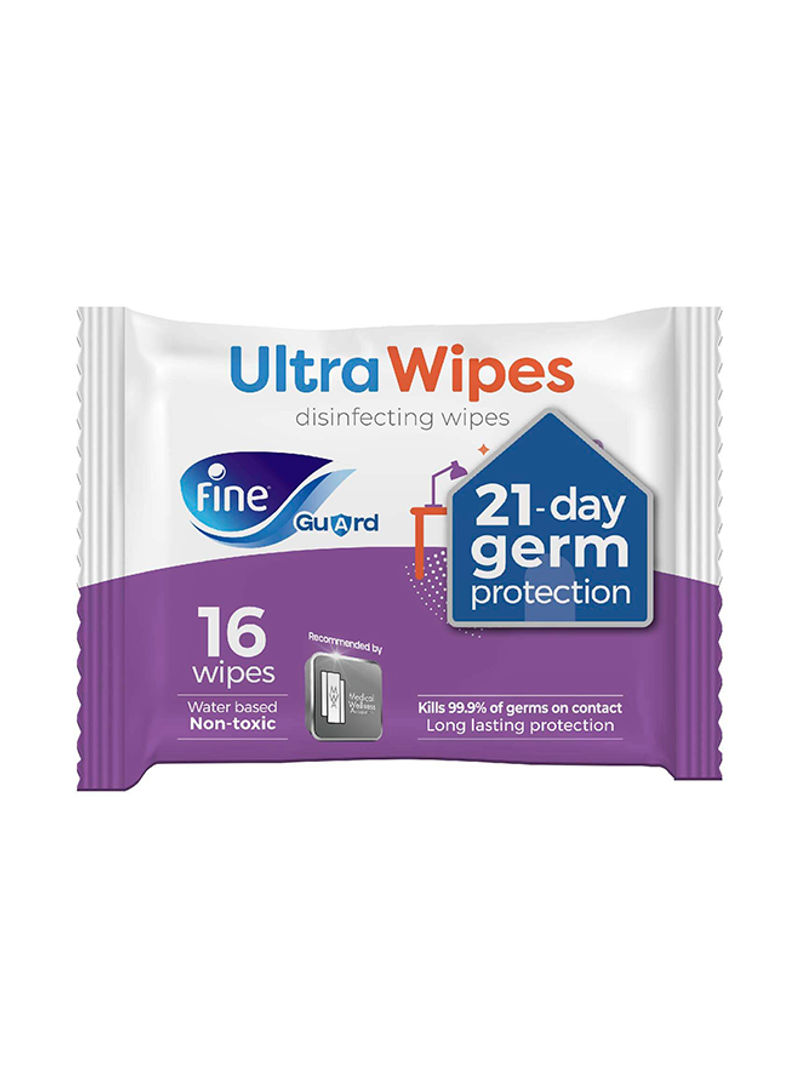 Ultra Wipes Pack Of 16 White
