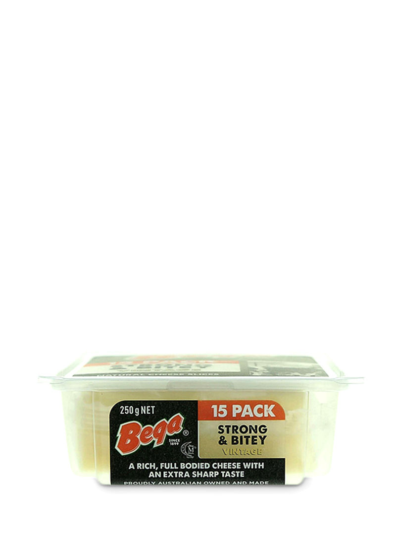 Strong And Bitey Vintage Natural Cheese Slices 250g