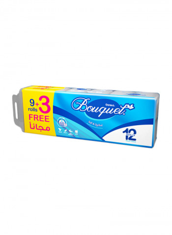 2 Ply Toilet Tissue Embosssed Pack of 12 White