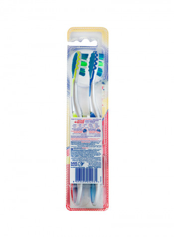 2-Piece 360 Degree Advanced Toothbrush Set Multicolour