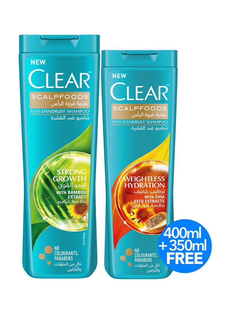 Clear Anti-Dandruff Strong Growth Shampoo 400ml + 350ml Free