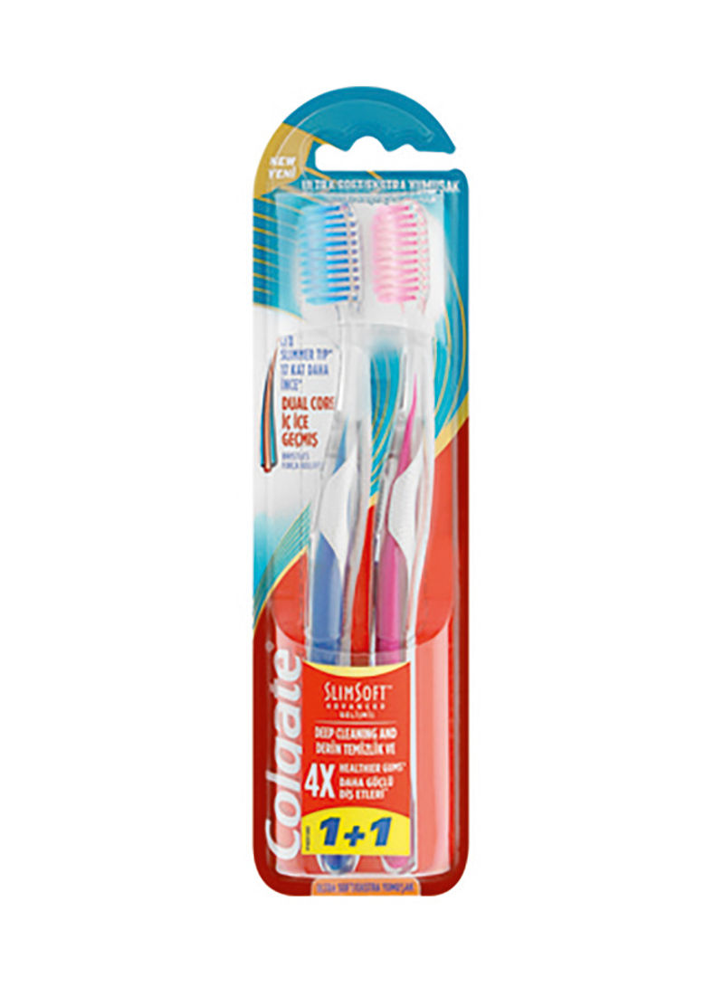Advance Ultra Soft Toothbrush Pack of 2 Multicolour