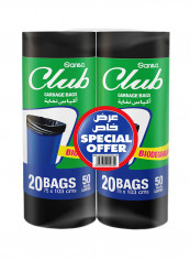 40-Piece Large Biodegradable Garbage Bag Black 75x103centimeter