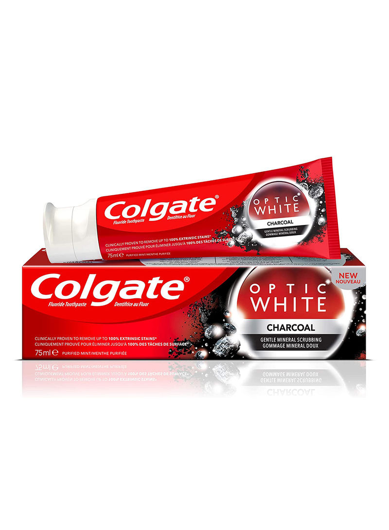 Optic White Charcoal Whitening Toothpaste 75ml