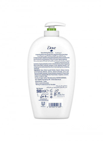 Nourishing Secrets  Invigorating Ritual Hand Wash With Avocado Oil And Calendula Extract 500ml