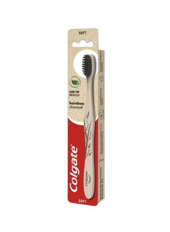 Soft Bamboo Toothbrush Beige/Black