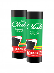 20-Piece XX-Large Garbage Bags Black 125x105centimeter