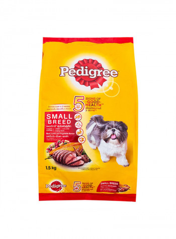 Small Breed Beef Lamb And Vegetables Dry Dog Food Adult 1.5kg