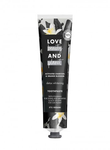 Activated Charcoal And Orange Blossom Toothpaste 75ml