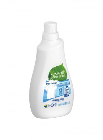 Plant-Based Concentrated Fabric Detergent Liquid Unscented Multicolour 1L