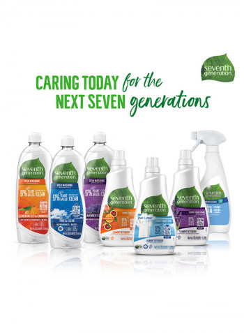 Plant-Based Concentrated Fabric Detergent Liquid Unscented Multicolour 1L