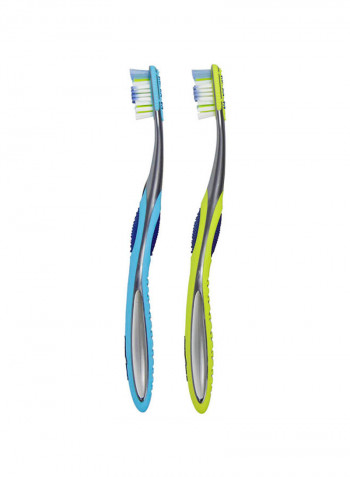 2-Piece Manual Toothbrush Multicolour Medium