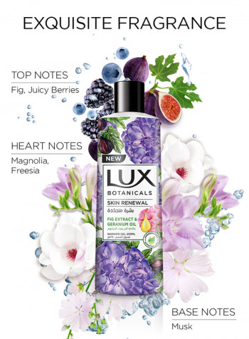 Botanicals Perfumed Body Wash for Skin Renewal with Fig Extract And Geranium Oil 500ml