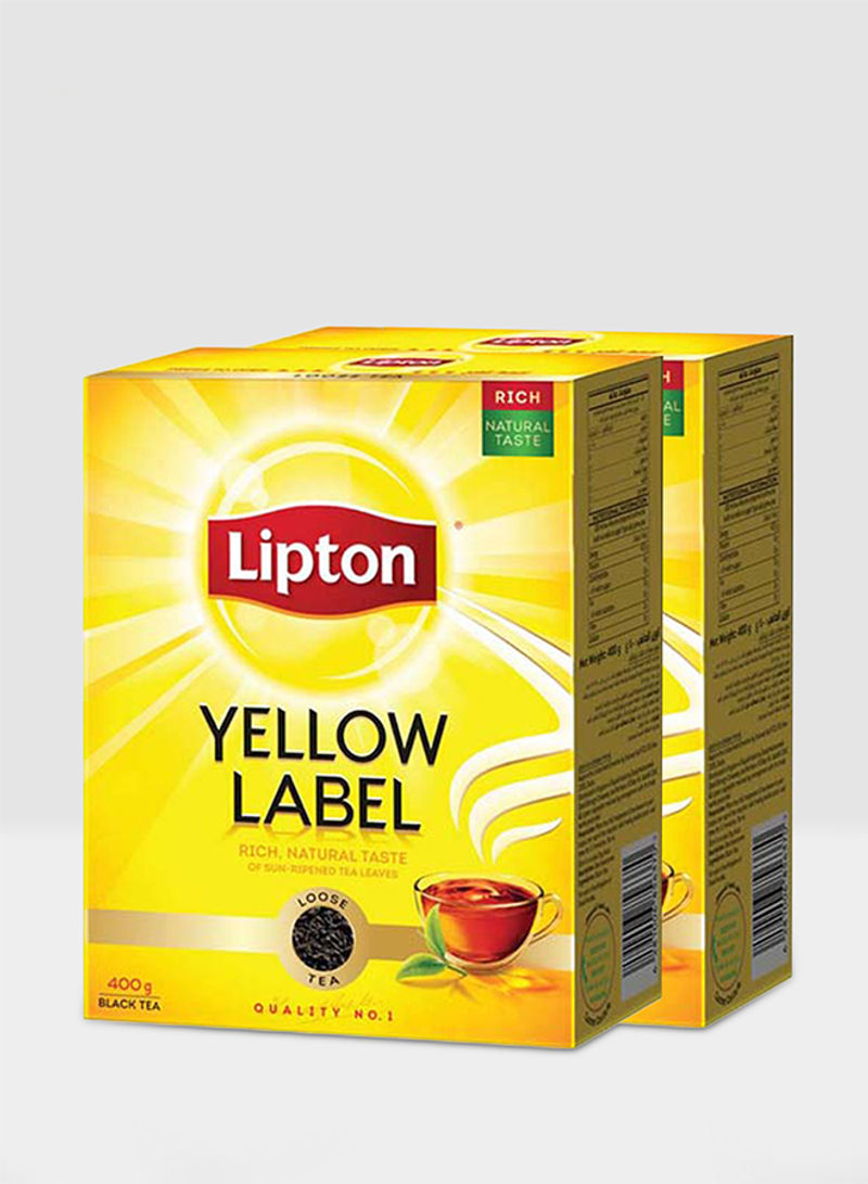 Yellow Label Black Loose Tea 400g Pack of 2