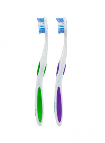 360 Optic White Soft Whitening Toothbrush Value Pack 2Piece Multicolour